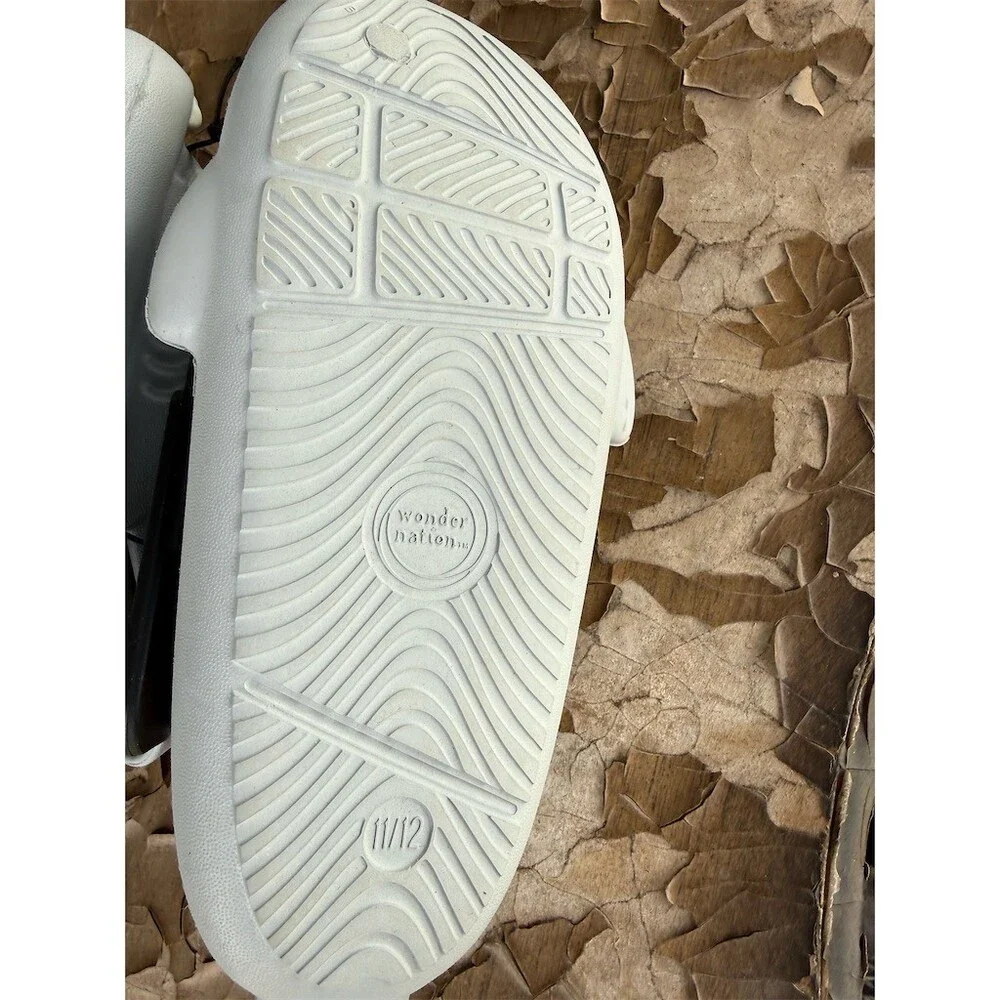 Wonder Nation Shark Clog Sandals Unisex Kids Gray Slip-On Size 11/12